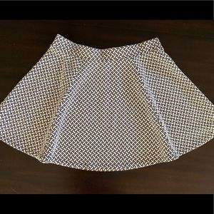 Black and white skater skirt